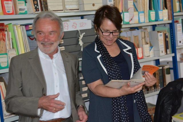 Rose-Marie Antoine, directrice générale de l'ONACVG et Joseph Perez, président du CDHA en mai dernier au CDHA à Aix-en-Provence