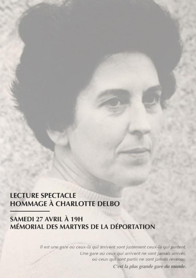 Lecture spectacle en hommage en Charlotte Delbo