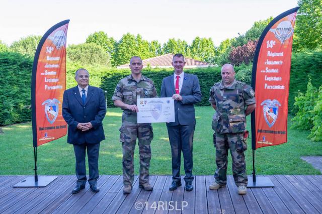 Remise du chèque le 19 juin.