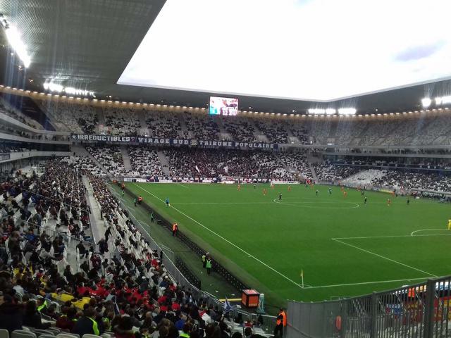 Rencontre de Football Professionnel Bordeaux-Caen au stade Matmut Atlantique de Bordeaux.