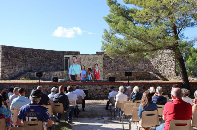 La projection du cinéma en plein air lors des JEP 2021 au Mont Faron