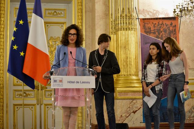 Intervention des collégiens du collège Ravel et de leur professeur d'Histoire