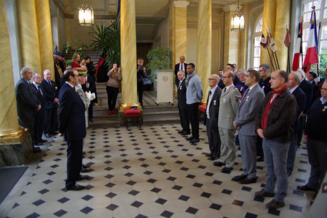 Cérémonie de remise de la croix du combattant à Strasbourg.