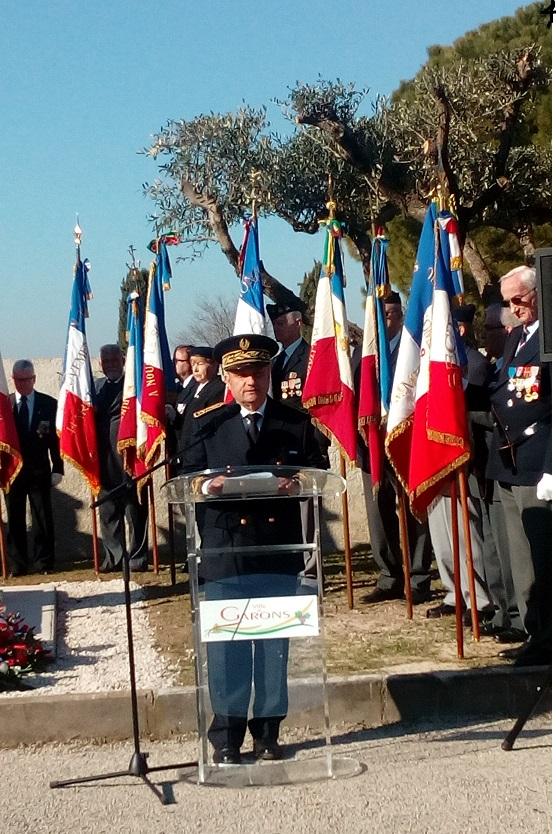 Le secrétaire général de la préfecture pendant son allocution