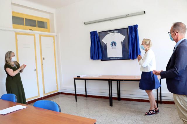 Découverte du tableau contenant le tee-shirt Bleuet de France