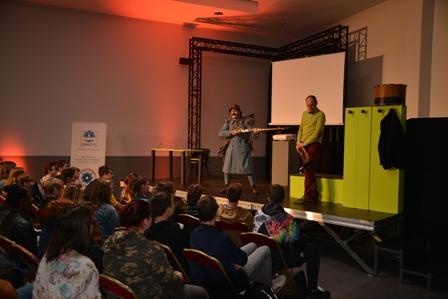 Poilu Show devant les collégiens de la Marne