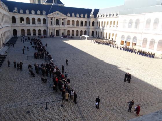 Début de la cérémonie aux Invalides