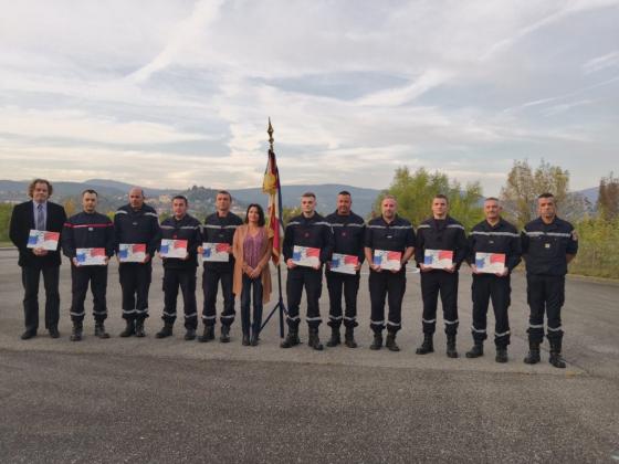 Les porte-drapeaux du SDIS de l’Ardèche à l’honneur