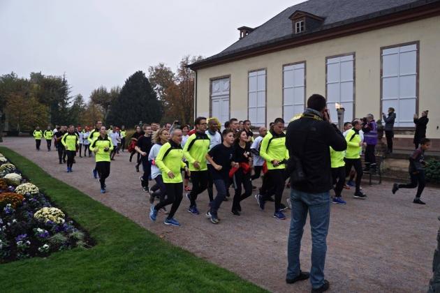 Arrivée de la course "prologue" au Pavillon Joséphine