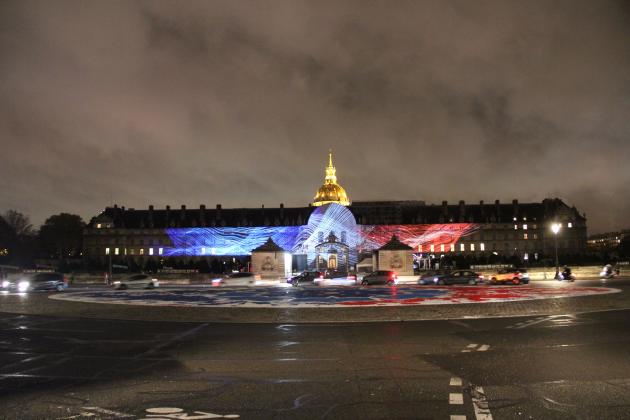 illumination de la façade des invalides