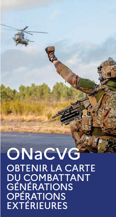 Dépliant Obtenir la carte du combattant génération opérations extérieures