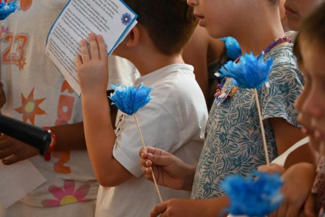 bleuets en papier crépon 