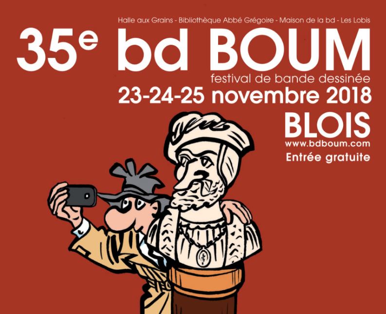 Affiche de René Pétillon pour la 35ème édition du festival bd BOUM 