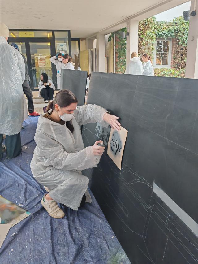 Lycéen fresque